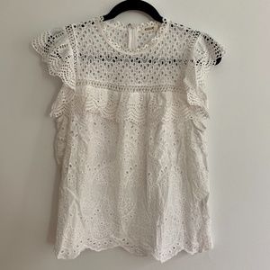 Eyelet sleeveless top